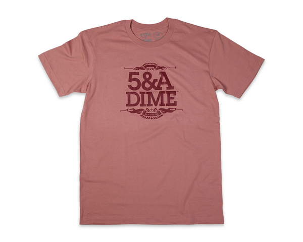 5&A DIME Stack Logo (Rose/Maroon)