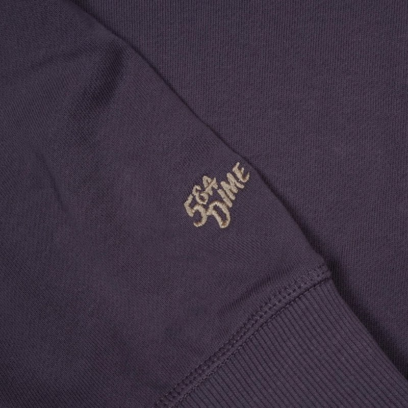 1904 Embroidered French Terry Pullover Hoody (Mauve/Off White)